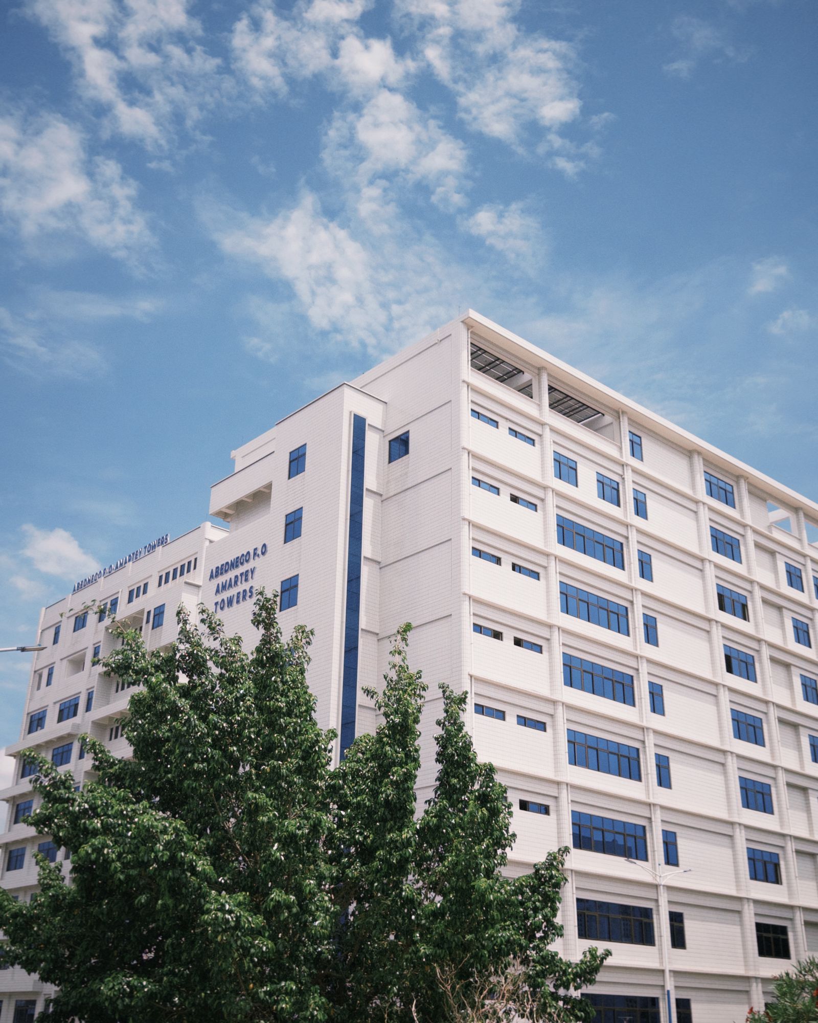 Modern commercial building infrastructure in Accra