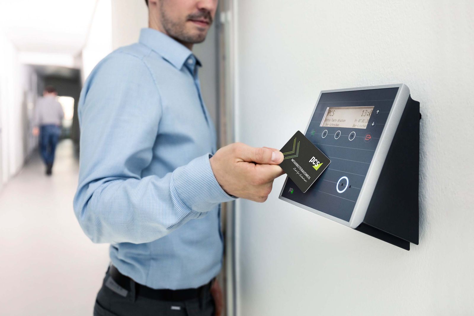 Access card being presented to a secure reader